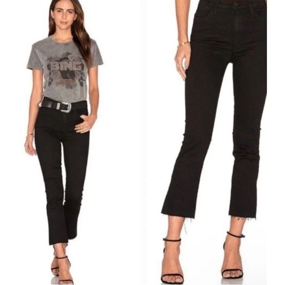 Mother The‎ Hustler Ankle Fray High Rise Flare Jeans Not Guilty 26